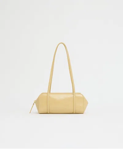 Mansur Gavriel Filo Leather Shoulder Bag In Black