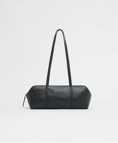 Mansur Gavriel Filo Leather Shoulder Bag In Black