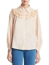 SEE BY CHLOÉ Lace Neck Blouse