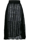 JIL SANDER JIL SANDER KNITTED A-LINE SKIRT - BLACK,JSPM754052WMY24028A12571664