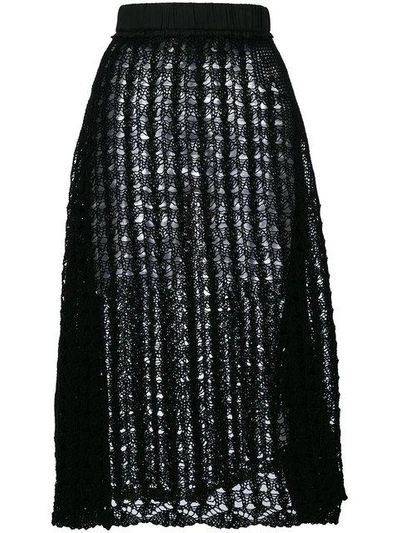 Jil Sander 针织a字形半身裙 In Black