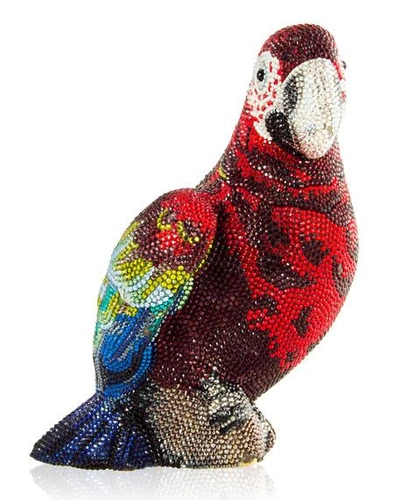 Judith Leiber Crystal Parrot Clutch Bag In Multi