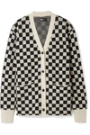 AMIRI CHECKED CASHMERE AND WOOL-BLEND CARDIGAN