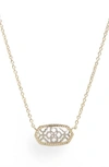 Kendra Scott Elisa Statement Necklace In Yellow Gold Plate In Silver