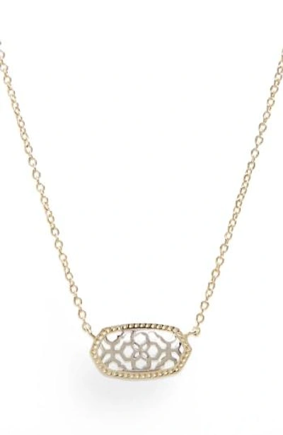 Kendra Scott Elisa Statement Necklace In Yellow Gold Plate In Silver