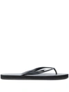 Dsquared2 Black Icon Splash Flip Flops In Black