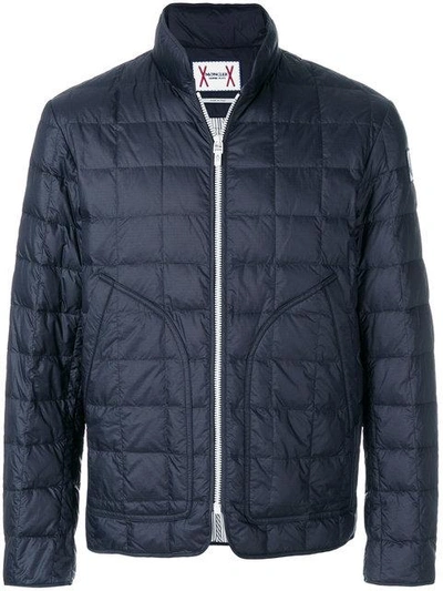 Moncler Zipped Padded Jacket In Blue