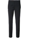 Akris Melissa Stretch Cotton-blend Slim-leg Pants In Black