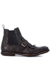 CHURCH'S SHANGHAI DARK BROWN LEATHER ANKLE BOOTS,10337994