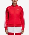Adidas Originals Women's Originals Superstar Track Jacket, Red In Radiant Red
