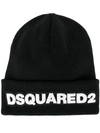 Dsquared2 Wool Logo Hat In Black