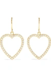 JENNIFER MEYER Open Heart 18-karat gold diamond earrings