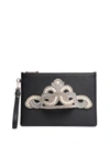 SOPHIA WEBSTER FLOSSY ROYALTY GRAINED-LEATHER CLUTCH BAG,10339267