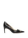 SERGIO ROSSI SR1 LEATHER PUMPS,10339883