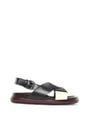 MARNI FUSSBETT BI-COLOUR LEATHER SANDALS,10340258