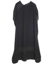 MAISON MARGIELA DRAPED TULLE-INSERTS CREPE TUNIC DRESS,10340342