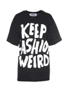 JEREMY SCOTT KEEP FASHION WEIRD PRINTED COTTON-JERSEY T-SHIRT,10340235