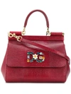 Dolce & Gabbana Small Sicily Tote Bag In Rosso