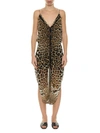 SAINT LAURENT SAROUELLE LEOPARD DRESS,10341827