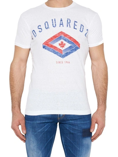 Dsquared2 White Logo Print T-shirt