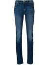 7 FOR ALL MANKIND 7 FOR ALL MANKIND FADED SKINNY JEANS - BLUE,JSLJ8870DD12627635