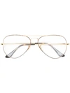 Ray Ban The Aviator Glasses In Metallic