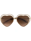 CHLOÉ POPPY HEART-FRAME SUNGLASSES,CE131S12581826