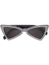 Saint Laurent Jerry Studded Sunglasses In 002