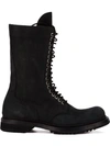 RICK OWENS 高筒系带军靴,RU18S5855LMK12622035