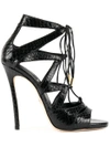 DSQUARED2 DSQUARED2 TIED STRAPPY SANDALS - BLACK,HSW00385530000112487617
