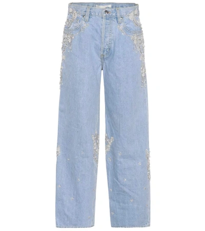 Jonathan Simkhai Embellished Jeans In Blue