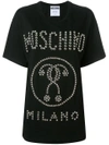 MOSCHINO studded logo T-shirt,J0705054012579379