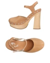 JEFFREY CAMPBELL JEFFREY CAMPBELL WOMAN MULES & CLOGS CAMEL SIZE 9 LEATHER,11412945GN 11