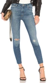 MOTHER HIGH WAISTED LOOKER ANKLE FRAY JEAN,1411 546