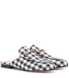 GUCCI PRINCETOWN CHECK SLIPPERS,P00294831-9