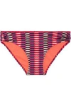 Heidi Klum Swim Woman Catalina Kisses Low-rise Printed Bikini Briefs Coral In Coral