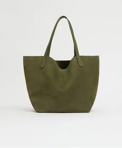 Mansur Gavriel Everyday Soft Suede Tote In Green