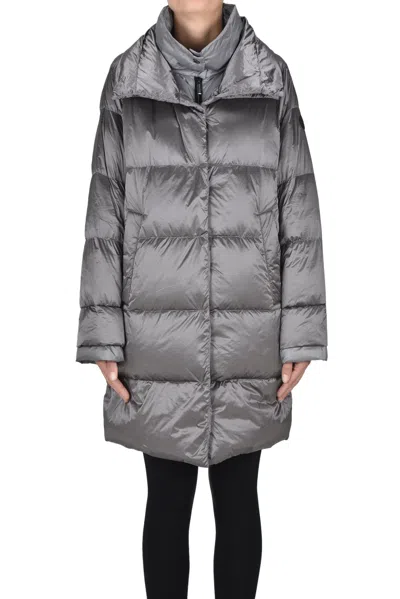 .12 Puntododici Flared Down Jacket In Gray