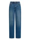 12 Storeez 312 Leather-patch Jeans In Blue