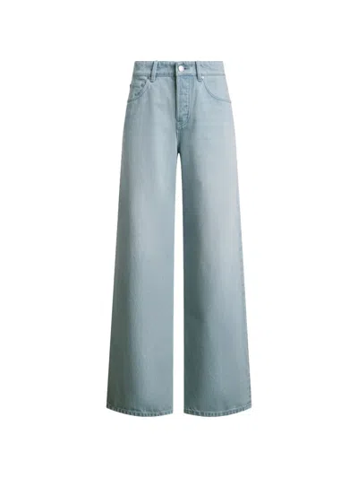 12 Storeez 431 Button-fastening Wide-leg Jeans In Blue