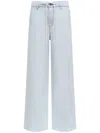 12 Storeez 433 Low-rise Wide-leg Organic Cotton Jeans In Blue