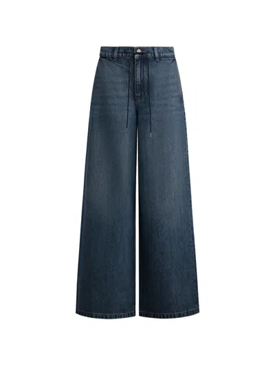 12 Storeez 433 Wide-leg Jeans In Blue