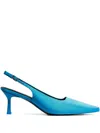 12 Storeez 60mm Silk Slingback Pumps In Multi