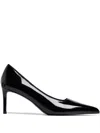 12 Storeez 70mm Gala Pointed-toe Pumps In Black