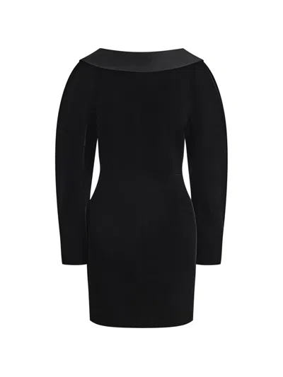 12 Storeez Adagio Velvet Mini Dress In Black