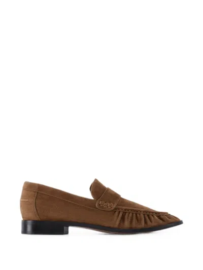 12 Storeez Arbat Gathered Loafers In Brown