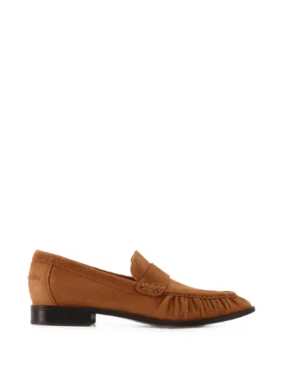 12 Storeez Arbat Ruched-detail Loafers In Brown