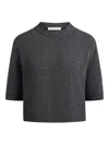 12 Storeez Aurora Short-sleeve Top In Gray