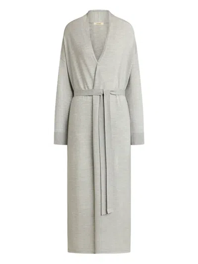 12 Storeez Belted Cardigan In Gray