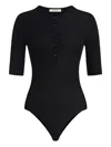 12 Storeez Button-detail Bodysuit In Black